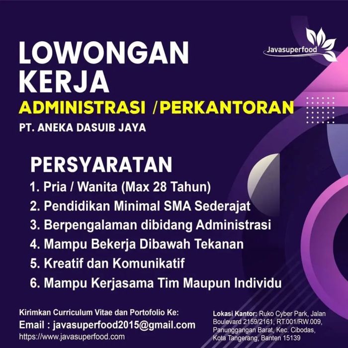 Lowongan Kerja Admin